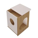Mesa Lateral Pet Carvalho/off White Artely
