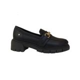 Sapato Mocassim Tratorado Preto Couro Legítimo Ultraconforto