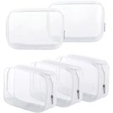 5 Pacotes De Higiene De Plástico Transparente Com Zíper Levar Bolsa De Higiene Aprovada Tsa Bolsa De Higiene Portátil Bolsa De Maquiagem De