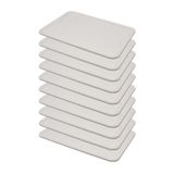 Conjunto 10 Bandejas Plásticas Self-service Refeição 48 X 32,5 X 2 Br-100 Branca - Della Plast