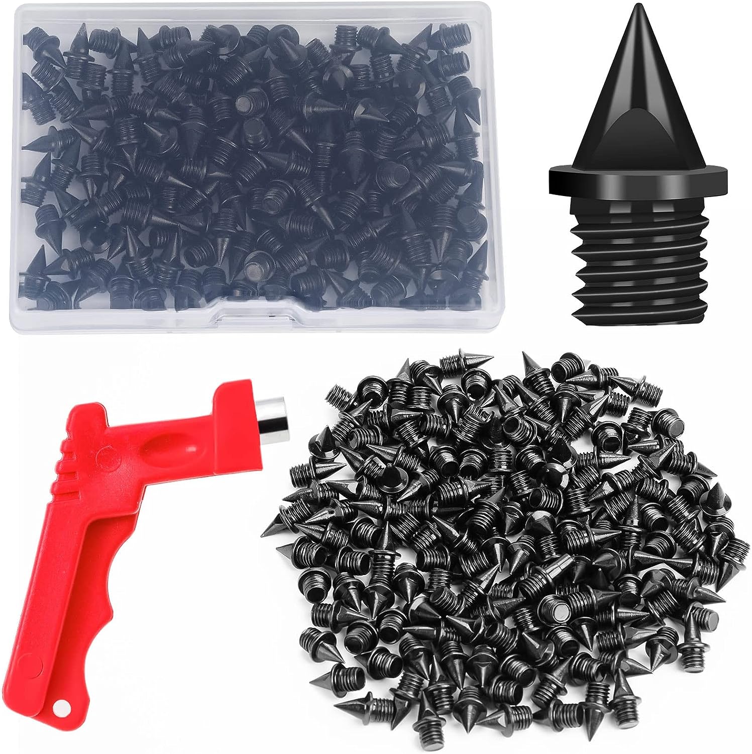 Picos De Esteira De 1/4 De Polegada 150 Pcs De Aço Track Spikes Black Spi