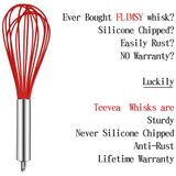 Silicone Whisk Aço Inoxidável E Silicone Non-stick Coatin