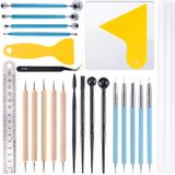 24 Pcs Ferramentas De Cerâmica Ferramentas De Escultura De Argila De Modelagem De Polímero