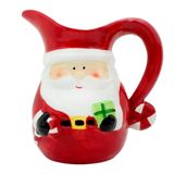 Leiteira Enfeite Natalino Papai Noel Cerâmica 300ml