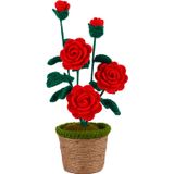 Flores De Crochê Para Decoração De Mesa De Escritório E Decoração De Prateleira (handma