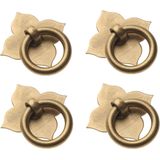 4 Pack Puxa Gaveta De Latão Puxadores De Armário Puxadores Porta Anel Wi