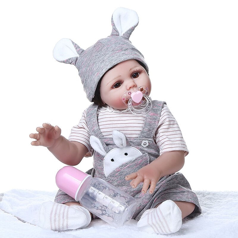 Boneca Tipo Bebê Reborn Membro Silicone Grande Baby Kiss - Carrefour
