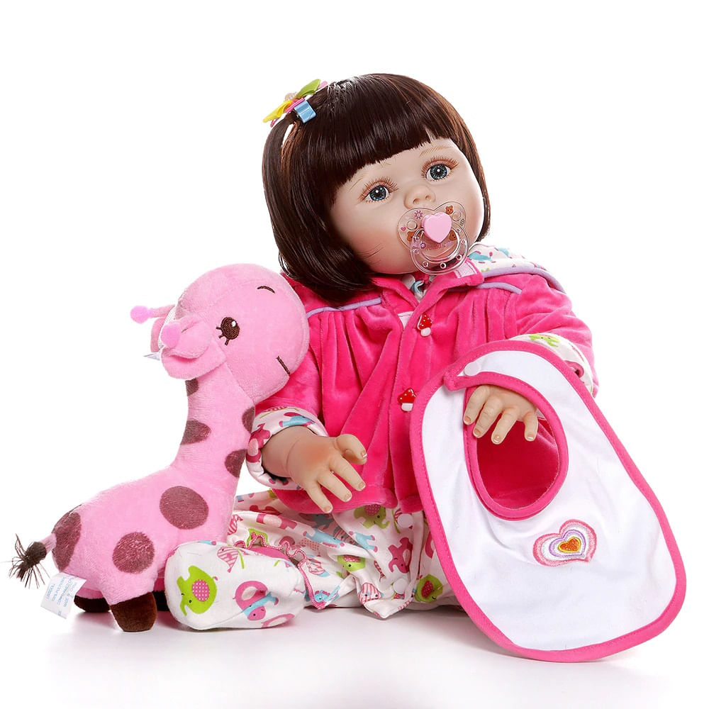 Boneca Bebê Reborn Abigail Corpo De Silicone Realista 48cm - Carrefour