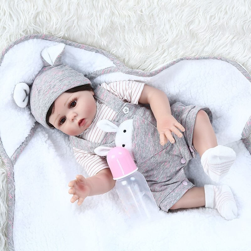 Boneca Bebê Reborn Abigail Corpo De Silicone Realista 48cm - Carrefour