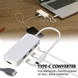 Usb-c / M Para Hdmi / F + 2 X Usb3.0a / F + Pd 4k 1080p Tipo-c