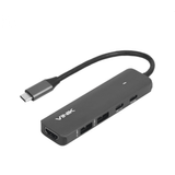 Hub Usb Type C 5 Em 1 - 2x Usb 3.0 + Hdmi 4k + Type C Pd 100w + Type C Dt Vinik - Hv51c