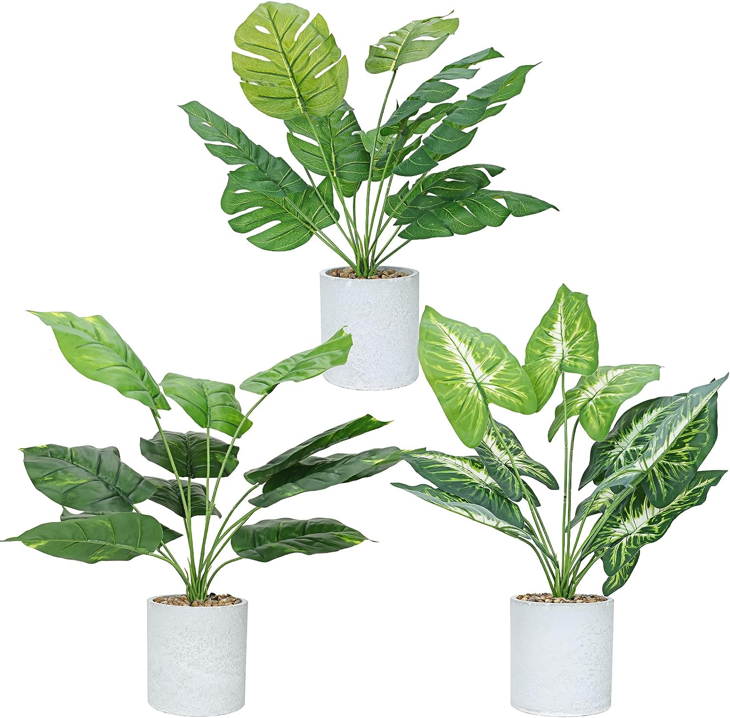 3 Pack Plantas Falsas Artificial Vasos Plantas Falsas Para Interiores