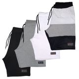 Kit 4 Bermudas Moletom Masculina Com 3 Bolsos Short Básico Casual Treino