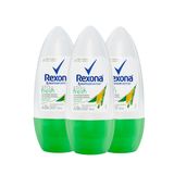 Kit Desodorante Roll On Rexona Stay Fresh Bamboo E Aloe Vera 50ml - 3 Unidades