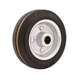 Roda De Borracha 8  Média 180kg Eixo Rolamento Rolete 20mm N