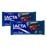 Kit 2 Chocolate Lacta Amaro 40% Cacau 80g