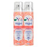 Kit 2 Desodorante Íntimo Vagisil Flor De Pessegueiro 75ml