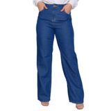 Calça Feminina Wide Leg Jeans Escuro