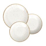 Jogo De Pratos Tramontina Rustico Marrom Porcelana 12 Pc