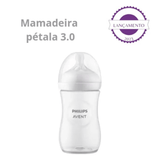 Mamadeira Pétala 3.0 Philips Avent 260ml Transparente 1m+