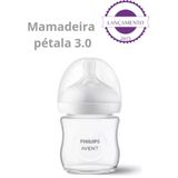 Mamadeira Pétala 3.0 Philips Avent 125ml Transparente 0m+