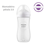 Mamadeira Pétala 3.0 Philips Avent 330ml Transparente 3m+