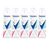 Kit 5 Desodorante Rexona Sem Perfume Aerosol Antitranspirante 72h 150ml