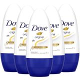 Kit 5x 50ml Desodorante Antitranspirante Roll-on Dove Original