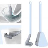 Escova De Silicone De Vaso Sanitário Golf Longo Manuseado Escova Banheiro Escovas De Banheiro E Porta-banheiros Azul