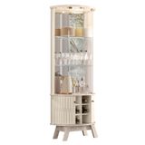 Cristaleira Para Sala De Jantar 67x180cm Melina M01 Calacata/off White - Mpozenato