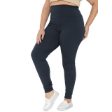 Calça Feminina Legging Peluciada Azul Marinho Plus Size