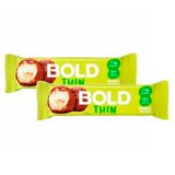 Kit 2 Barra De Proteína Bold Thin Sabor Bombom De Coco 13g De Proteína Zero Açúcar Com 40g