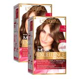 Tintura Creme Imédia Excellence L&#39;oréal Castanho Claro 5 | Kit Com Duas Unidades