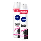 Kit 2 Desodorante Nivea Invisible Black &amp; White Clear Aerosol Antitranspirante 200ml