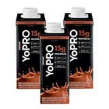 Kit 3 Bebida Láctea Yopro Protein Chocolate 250ml