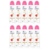 Kit 10 Desodorante Antitranspirante Aerosol Dove Go Fresh Romã E Verbena 150ml