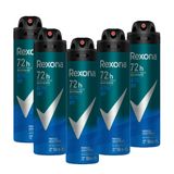 Kit 6 Desodorante Rexona Men Active Dry Aerosol Antitranspirante 72h 150ml