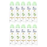 Kit 10 Desodorante Antitranspirante Aerosol Dove Go Fresh Pepino E Chá Verde 150ml