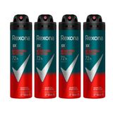 Kit 4 Desodorante Rexona Antibacterial Protection Men Aerosol Antitranspirante 72h 150ml