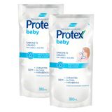 Kit 2 Sabonete Líquido Protex Baby Proteção Delicada Refil 380ml