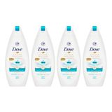 Kit 4 Sabonete Líquido Dove Antibacteriano Cuida E Protege 250ml