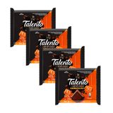 Kit 4 Chocolate Garoto Talento Dark Caramelo Salgado 75g