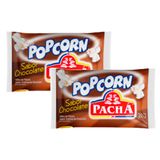 Kit 2 Pipoca Para Microondas Pop Corn Pachá Sabor Chocolate 100g