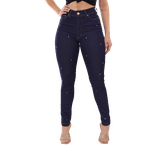 Calça Feminina Skinny Jeans Escuro Com Strass