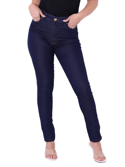 Calça Feminina Skinny Jeans Escuro.