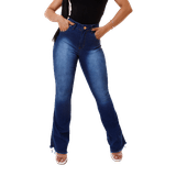 Calça Feminina Flare Jeans Simples.