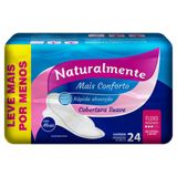 Absorvente Naturalmente Gel Mais Com Abas Leve 24 Pague 18