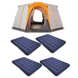 Barraca Acampamento Coleman Octagonal + 4 Colchao Inflável Casal