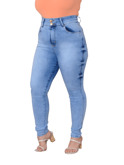 Calça Feminina Skinny Jeans Claro Lazúli Plus Size