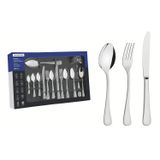 Faqueiro Tramontina Zurique Em Aço Inox Com Facas De Mesa Acabamento Alto Brilho 101 Peças Tramontina